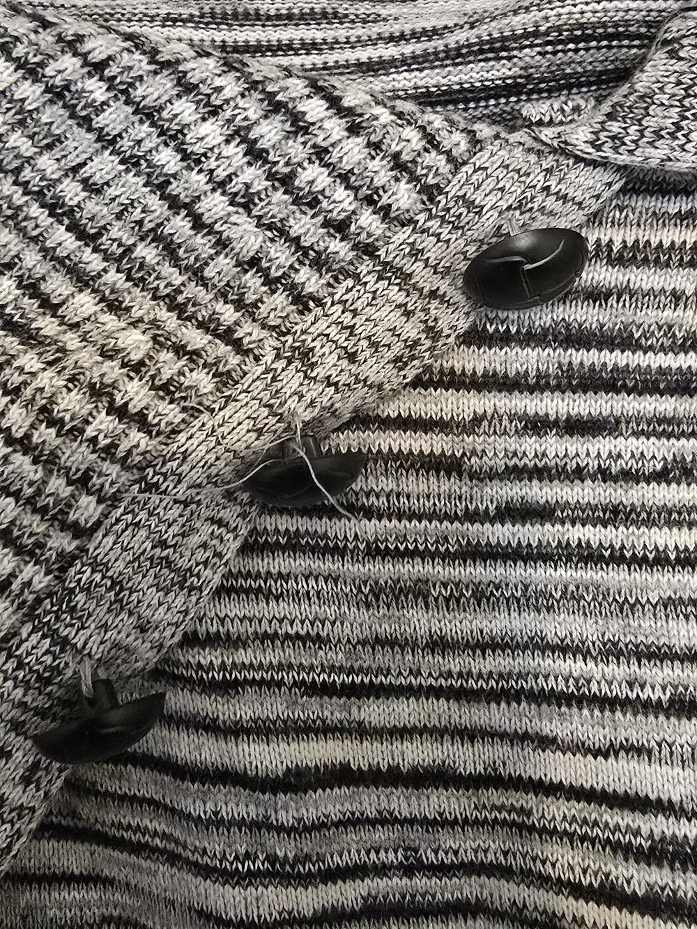 eight eight eight Black & Cream Striped Knit Top